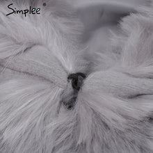 Load image into Gallery viewer, Vintage Fluffy Faux Fur Coat