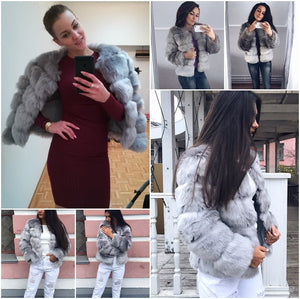 Vintage Fluffy Faux Fur Coat