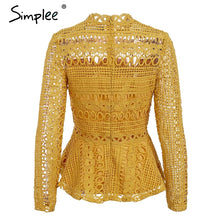 Load image into Gallery viewer, Elegant Lace Hollow Out Peplum