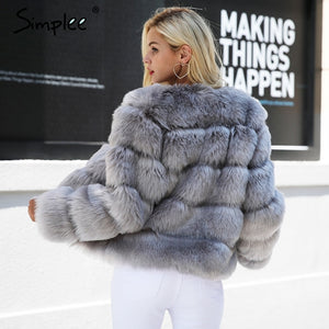 Vintage Fluffy Faux Fur Coat