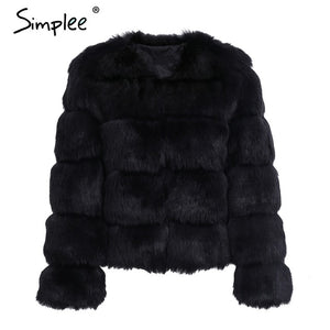 Vintage Fluffy Faux Fur Coat