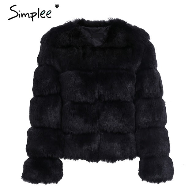 Vintage Fluffy Faux Fur Coat