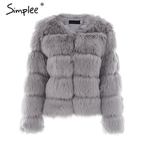 Vintage Fluffy Faux Fur Coat