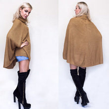 Load image into Gallery viewer, Knitted Turtleneck Cloak Casual Pullover