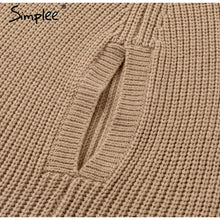 Load image into Gallery viewer, Knitted Turtleneck Cloak Casual Pullover