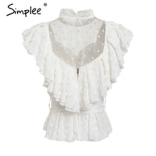 Load image into Gallery viewer, V Neck Strap Boho Mesh Blouse