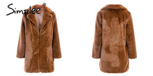 Load image into Gallery viewer, Elegant Shaggy Faux Fur Coat